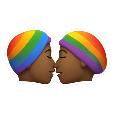 Gay people kissing sticker