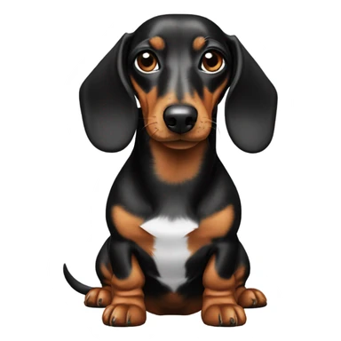 Dachshund wearing a bob wig sticker
