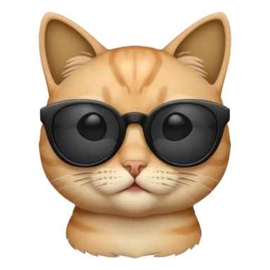 EMOJI GATO CON LENTES NEGRO DE SOL sticker