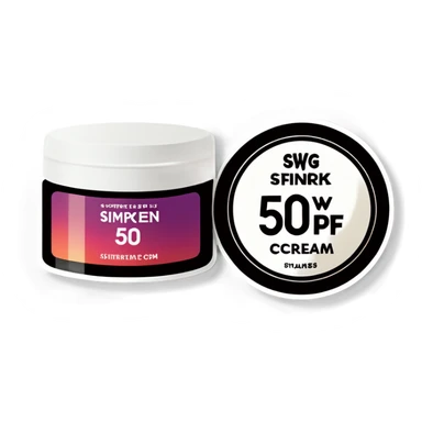 Aesthetic SPF 50 cream sticker