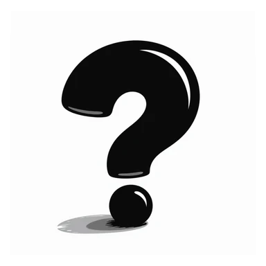 question mark with a shadowy background sticker