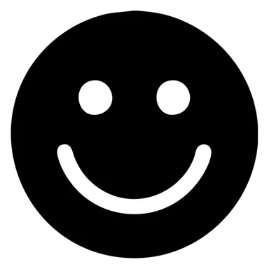 solid filled perfect smile icon sticker