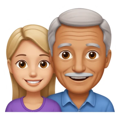 Old Dad with his girl
 sticker