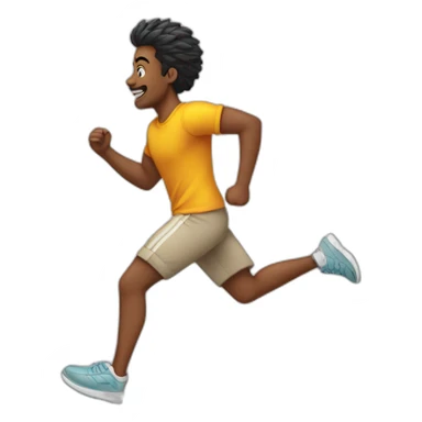 Running from the side in casual attire sticker