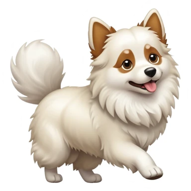 Dog chasing its tail sticker