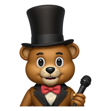 Create an image of Freddy Fazbear from FNAF sticker