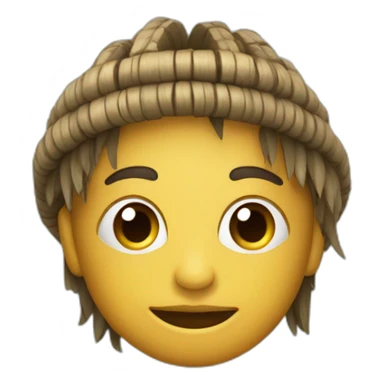 Word guarani with bambous around sticker