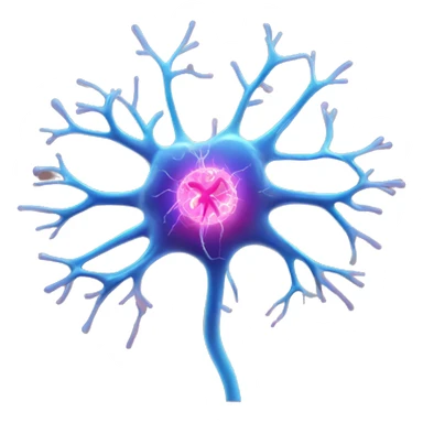 neuron cell+electric spark sticker