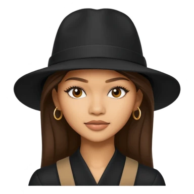 zendaya black hat sticker
