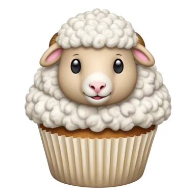 Sheep popping in the cupcake sticker