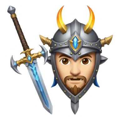 emoji representing the DPS role in World of Warcraft, featuring crossed swords or a burst of magical energy sticker