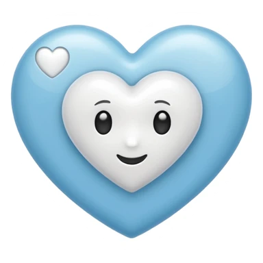 Small white heart sticker