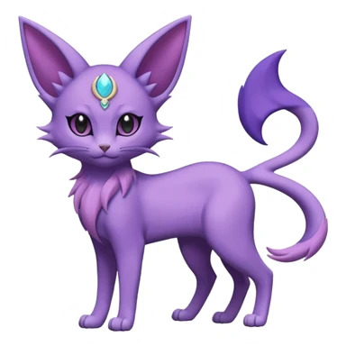 Purrloin-Espeon-Fakémon-hybrid-creature (full body)  sticker