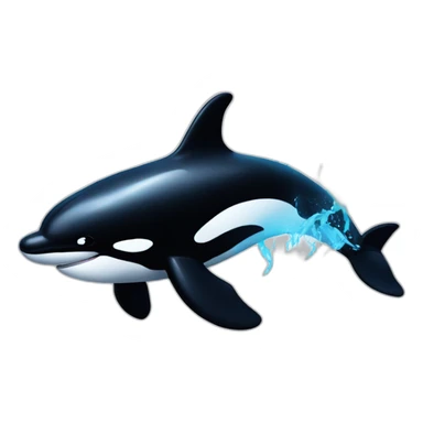 killer whale with thunder powers sticker