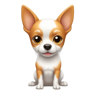 white and orange chihuahuas sticker