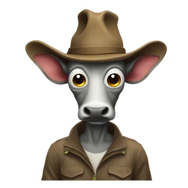 alien cow abductor sticker