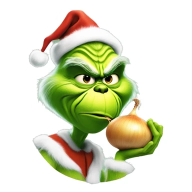 the grinch eating an onion sticker