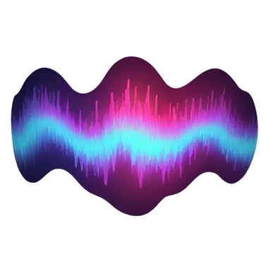 vibrant sound wave circle icon sticker