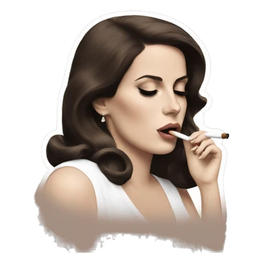 Lana del rey smoking  sticker