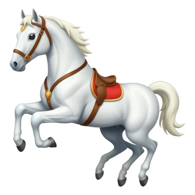 White horse jumping  sticker