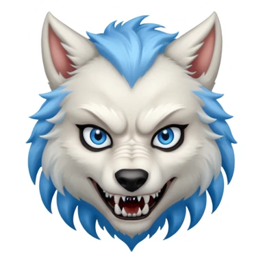 Female White Werewolf body sticker