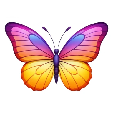 Butterfly shaped sunrise sticker