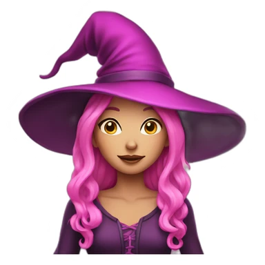 pink witch sticker