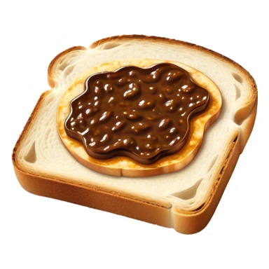 Vegemite on Toast Cinematic Realistic Vegemite on Toast Dish Emoji, depicted as a toasted slice of bread generously spread with Vegemite, rendered with warm textures and crisp details that capture its uniquely Australian flavor. sticker