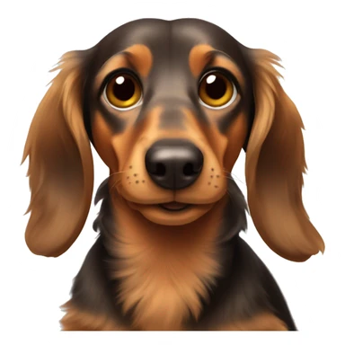 Fluffy dachshund sticker