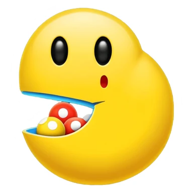 PAC man eating dots sticker