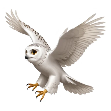 snowy owl in flight sticker