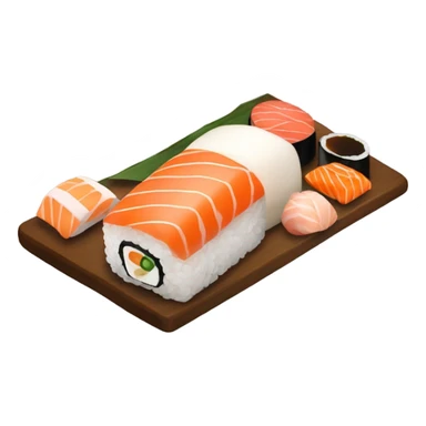 Man under sushi sticker