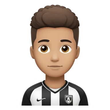 Cute cartoon soccer player wearing Angers SCO black and white jersey sticker