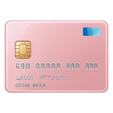 aesthetic pale pink bank card facing forward sticker