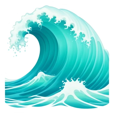 Ocean wave with Ukrainian text "Хвиля" sticker