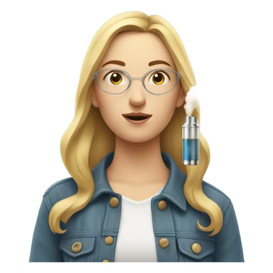 White girl vaping sticker