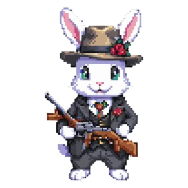 gangster rabbit sticker