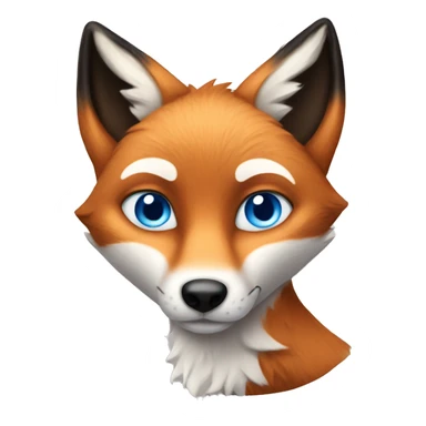 blue-eyed fox sticker