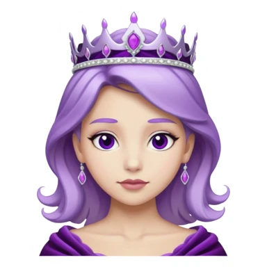 Purple shadow rose with silver tiara sticker