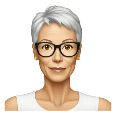 jamie lee curtis wearing tee sticker