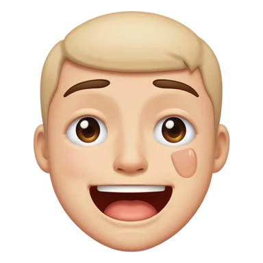 Half crying half laughing sticker