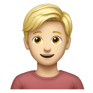 Blonde boy with cochlear implantat  sticker