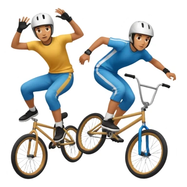 BMX riders with helmets sticker