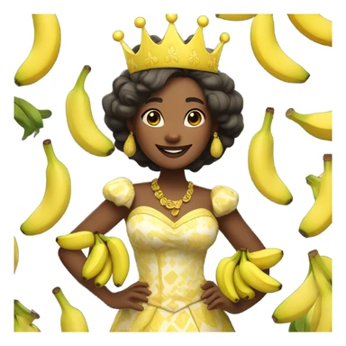 Chunky banana princess sticker