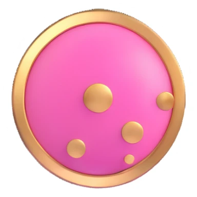 shiny pink gold dot sticker