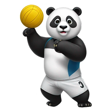 Panda playing volleyball sticker