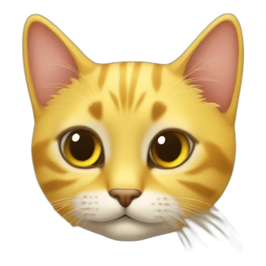 Gato amarillo enamorado  sticker