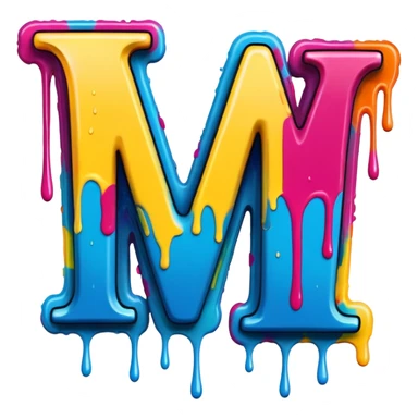 Graffiti the letter W with drippy paint  sticker