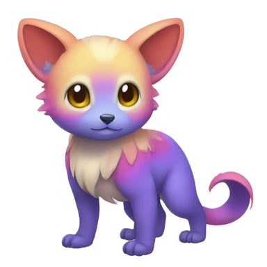 Cute cool colorful animal hybrid Fakemon full body sticker