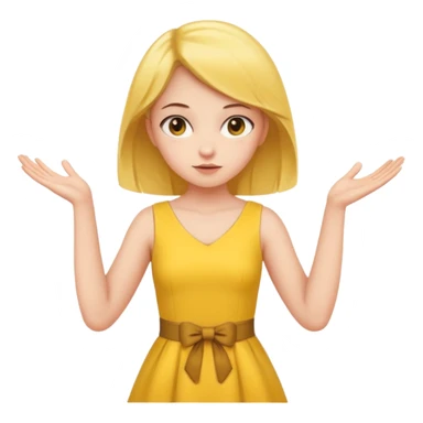 A girl with curious expressions and her arms making a v  on her waist  sticker